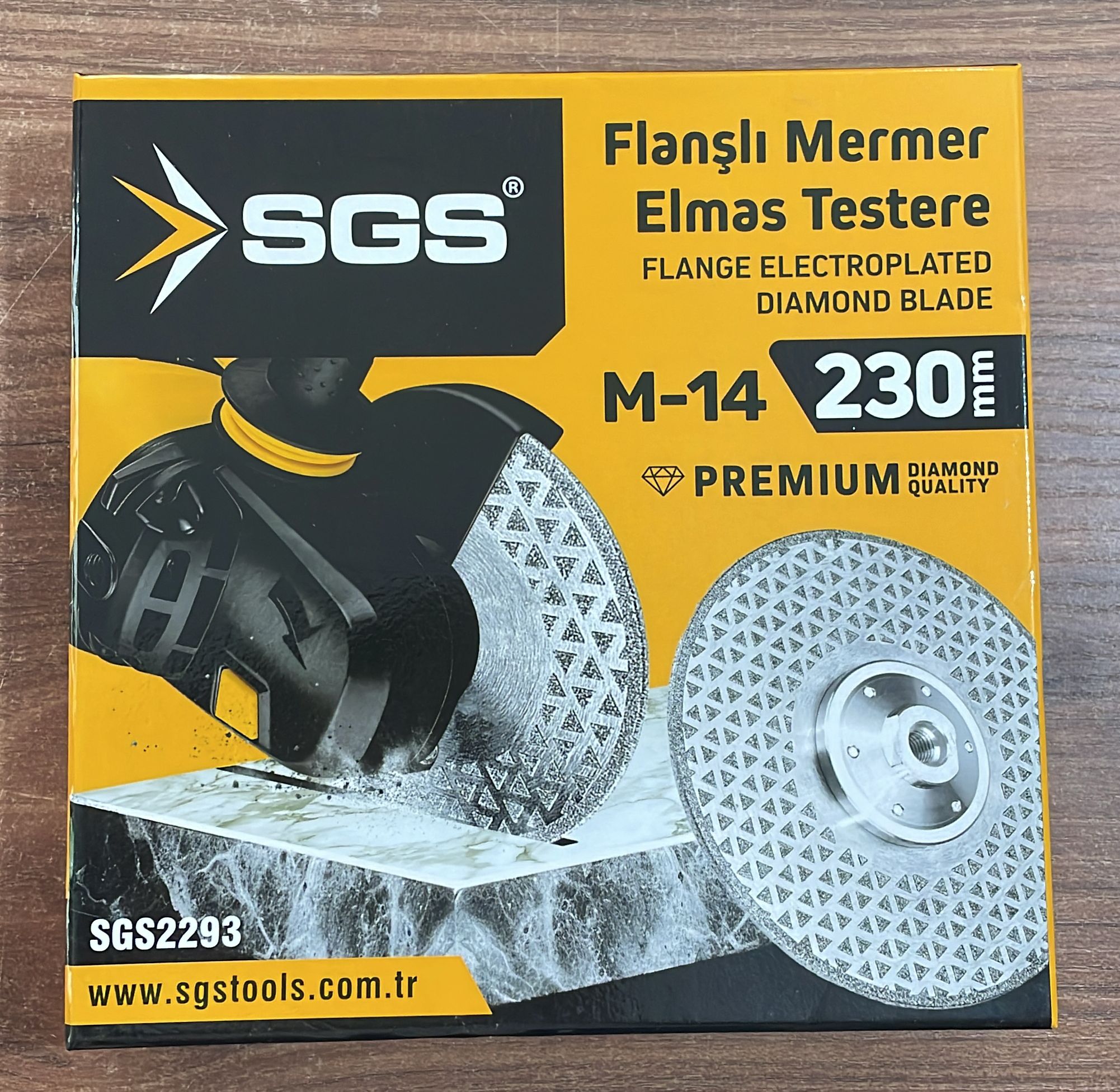 SGS2293 FLANŞLI ELEKTRONİZE ELMAS TESTERE 230 MM/22.23-M14